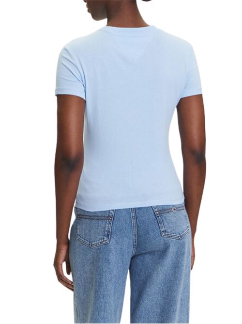 T-shirt celeste in cotone Tommy Jeans | DW0DW21164C1T